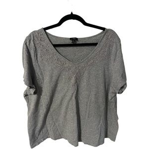 A Talbots grey T-shirt in size 3X